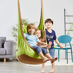 happypie - Hamaca colgante con diseño de rana para interiores y exteriores, 100% algodón, color verde precio