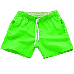 Bañador Hombre Color Sólido Traje de Baño Verano Deporte Bermudas Pantalon Corto de Playa Natación Piscina con Bolsillo Verde Fluorescente L precio