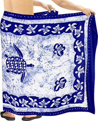 LA LEELA Hombre del Desgaste del ba�Ador del Traje de baño Pareo Batik Encubrir Traje de baño Azul de Playa en oferta