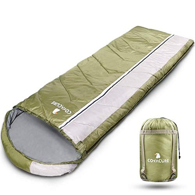 Saco de dormir de camping para adultos – 3 estaciones clima cálido y frío, bolsa ligera e impermeable para senderismo, camping, viajes