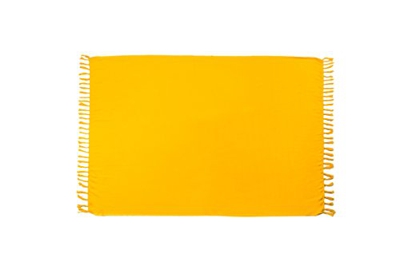 MANUMAR Mujer Pareo opaco, toalla de playa grandes Sarong en amarillo soleado, 155 x 115 cm, toalla vestido de verano, bikini vestido de playa