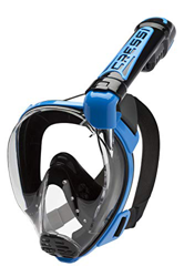 Cressi Duke Dry Full Face Mask Mascara de Buceo Snorkel Seca Cara Completa, Unisex Adulto, Negro/Azul, S/M características