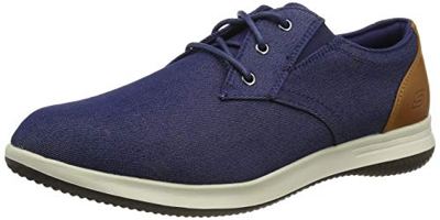 Skechers DARLOW REMEGO, Zapatillas para Hombre, Tela Vaquera Azul, 43 EU