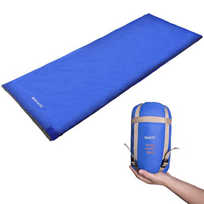 Toots Compacto Saco de Dormir, Impermeable y Ultraligero,  Para 8-15 Grados Primavera, Verano y Otoño Camping Al Aire Libre (Blue)