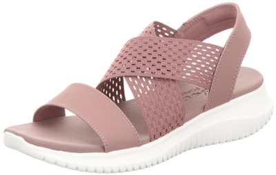 Skechers Ladies Sandals Ultra Flex Neon Star (32495 Ultra Flex Neon Star) pink