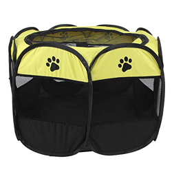 Tipi para Mascotas Oxford Cloth Carpas para Perros Plegable Portátil Respirable Pet House Cama para Perros y Gatos portátil con Puerta de persiana par precio