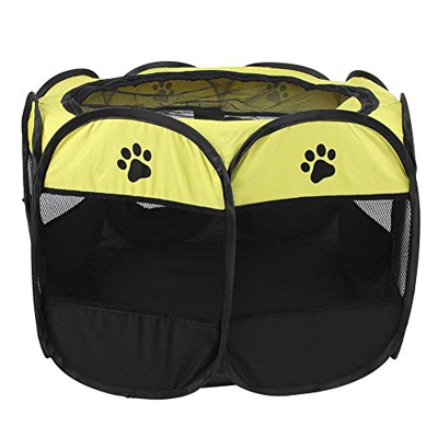 Tipi para Mascotas Oxford Cloth Carpas para Perros Plegable Portátil Respirable Pet House Cama para Perros y Gatos portátil con Puerta de persiana par