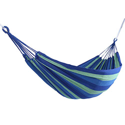 ThreeH Double Hammock Outdoor Interior 2 Person Extra Large Cotton Canvas para Patio Garden hasta 450Lbs Portable Blue en oferta