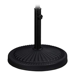 Relaxdays, Base de sombrilla Negra, Soporte para Paraguas, aplicación de Postes. 30-45 mm, Resistente a la Intemperie, Resistente, Ø 45 cm, jardín y b precio