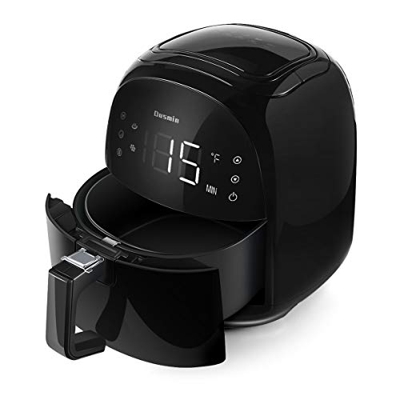 OUSMIN Freidora sin Aceite, 5.5L 1700W Freidora Aire Caliente con 8 Programas, Air Fryer con Función Mantener Caliente, Pantalla Táctil, Temperatura y