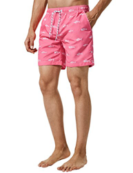 MaaMgic Trajes de Baño para Hombres Bañador para Vacaciones en la Playa Secado Rápido Piscina Nadar Rosa Cresta M características