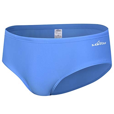 SABOLAY - Bañador para hombre, color negro azul M
