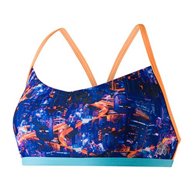 Speedo Kanjilights Ribbonback Top, Mujer, Kanji Lights/Black/Psycho, 32 (ES 38)