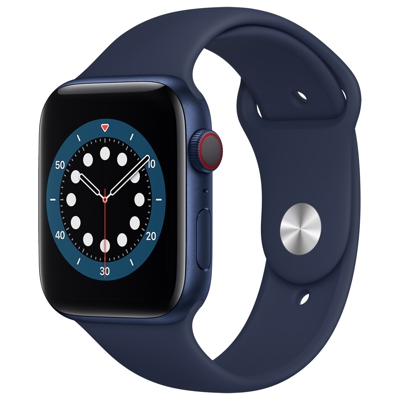 APPLE - Watch Series 6 GPS + Cellular, 44 Mm Caja De Aluminio En Azul - Correa Deportiva Azul Marino Intenso Talla única