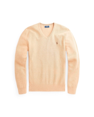Polo Ralph Lauren - Jersey De Hombre Beige Cuello De Pico