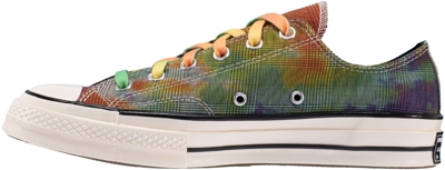 Converse Low Top Trainers x Chuck OX Tie Dye Plaid grey/white/multicoloured (168879C)