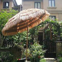 Parasol Sombrilla De Jardín De 2 M Sombrilla De Paja, Sombrilla De Hawaii Se Puede Inclinar, Adecuado para Paraguas Mesa del Patio Playa, Color Natura precio