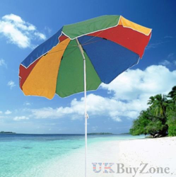 The Magic Toy Shop - Sombrilla inclinable multicolor, parasol para terrazas y playa, protección solar UPF40, Arco iris precio
