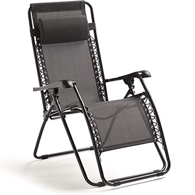 Arcoiris -Tumbona Gravedad Cero Tumbona Plegable Multiposiciones, Jardin,Terraza, 4 Colores (1Pack + 90218, Gris)