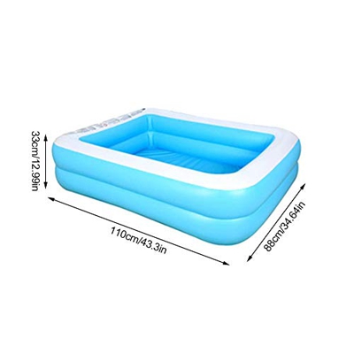 Childlike Piscina Hinchable Rectangular, Piscina Inflable Infantil, Familiar Engrosado PVC Ecológico Piscina, Piscina Easy Set, Bañera Hinchable para 