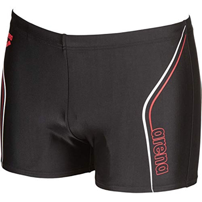 ARENA Straightline - Bañador para Hombre, Hombre, Bañadores Ajustados para Hombre, 002560, Negro, Rojo y Blanco, 6