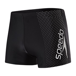 Speedo Gala Logo Pantalones Cortos, Hombre, Negro/Blanco, 38 en oferta