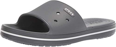 Crocs Crocband III Slide, Sandalias de Punta Descubierta Unisex Adulto, Gris (Slate Grey/White 07i), 39/40 EU