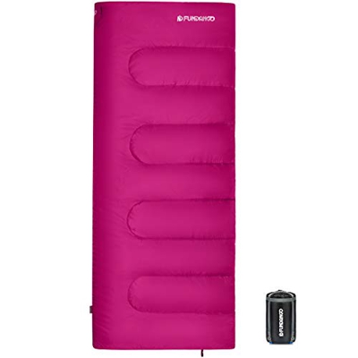 Fandango Saco de Dormir cálido de 3 a 4 Estaciones, Rectangular, Compacto, Ligero, Resistente al Agua, para Adultos y niños, Equipo de Camping, Sender