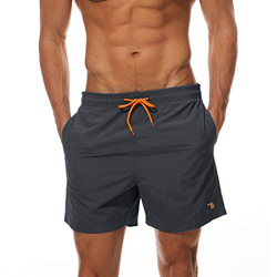 Donhobo - Bañador para hombre, pantalones cortos de playa, impermeables, de secado rápido, para surf Gris gris oscuro L precio