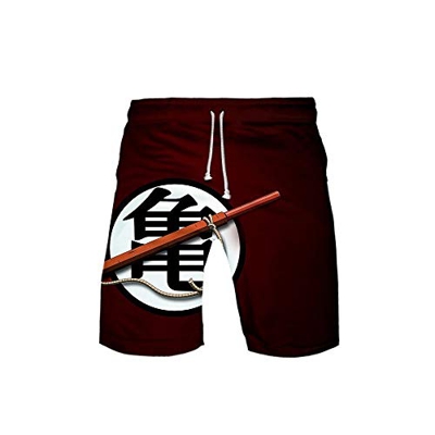 WYH-YWS Hombre Bañador Shorts 3D Playa Natacion Pantalon Corto Secado Rápido Transpirables Bermuda Shorts Dragon Ball Super Goku M