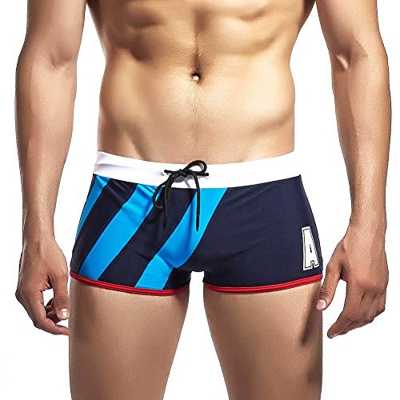 Superora Bañadores Traje de Baño Hombre De Natación Hombre Boxeador Surf Pantalones Trajes De Baño Cortos Playa Piscina Secado Rápido De Malla con Cor