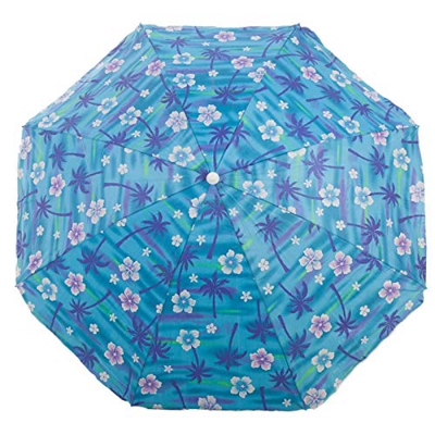 AREMAR Sombrilla Playa Orientable Ø 180 cm. con Pincho Sombrilla Doble Asa 31 cm. y Percha Incluida