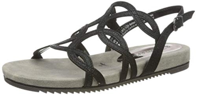 Tamaris 1-1-28103-24, Sandalia con Pulsera para Mujer, Negro Crack 024, 42 EU