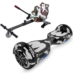 HITWAY 6.5” Patinete Eléctrico con Silla, Hoverboards Bluetooth, Scooter Eléctrico Asiento kart, Self Balancing Scooter Potente Motor con Indicador LE características