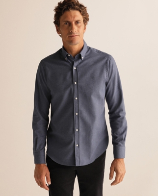 Olimpo - Camisa De Hombre Regular Estampada Azul