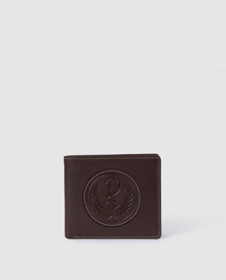 Dustin - Cartera De Hombre De Piel En Marrón Con Logo De La Marca Y Monedero