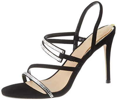 Guess Kaden (Sandal)/Suede, Sandalia con talón para Mujer, Negro, 39 EU
