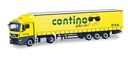 herpa-Man TGX XLX Euro 6c camión semirremolque de Lona Contino. (310901) precio