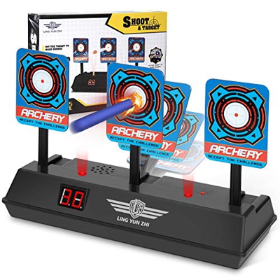 Keten Objetivo Digital Electrónico para Pistolas Nerf con Restablecimiento Automático, Efectos Inteligentes de Sonido y Luz, para Nerf N-Strike Elite/