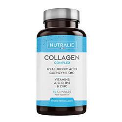 Colágeno + Ácido Hialurónico + Coenzima Q10 + Vitaminas A, C, D y B12 + Zinc | Energía y Articulaciones Fuertes | Colágeno Hidrolizado en 60 cápsulas  características