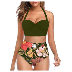 Bikinis Mujer 2020 Push Up Halter Bikini Traje de baño Acolchado Bra Tops y Braguitas Traje de Baño de Dos Piezas Talla Grande Bañador Vacaciones Ropa características