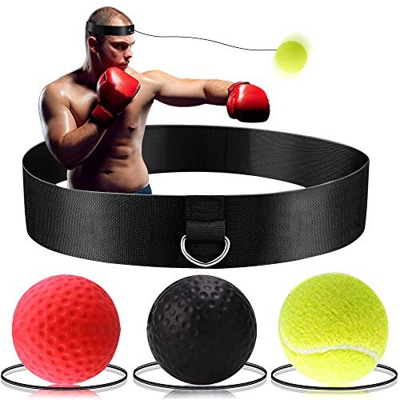 Bola Reflex de Boxeo - Bola de Entrenamiento de Boxeo Victoper 3 Nivel de Dificultad Bola de Boxeo con Diadema, Traje para Reacción, Agilidad, Velocid