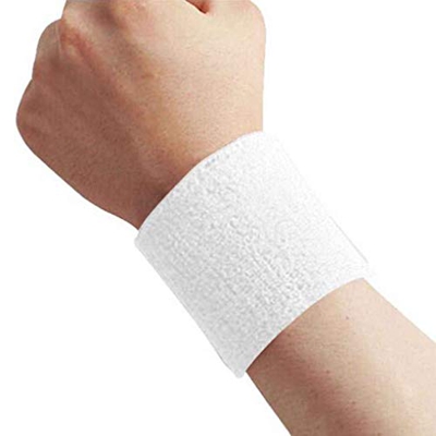 Gankmachine 1x Unisex Tela de Toalla de algodón Sweatband de Pulsera Deportivo de Tenis el Wristband Sudor Yoga Blanco