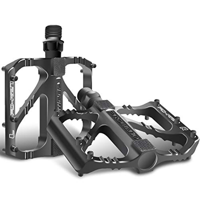 Sugelary Pedales Bicicleta, Pedales Bicicleta Montaña de Aleación de Aluminio Pedal DU 9/16" Pulgadas con Antideslizante Pedal para BMX Bicicleta de M