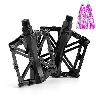 YUNFUN Pedales Bicicleta, Pedales Bicicleta MTB de Montaña, Bicicleta de Montaña de Aleación de Aluminio Pedal 9/16 Pulgadas y Sealed los Cojinetes, p