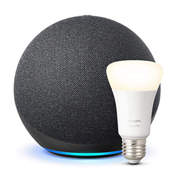 Echo (4.ª generación), Antracita + Philips Hue White Bombilla LED E27 características
