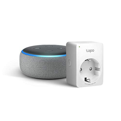 Echo Dot (3.ª generación), tela de color gris oscuro + Tapo P100 Enchufe inteligente, compatible con Alexa en oferta
