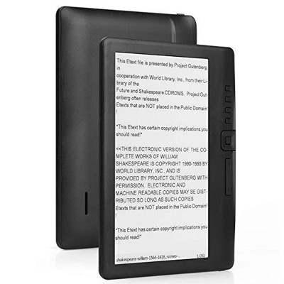 OURLITIME Paperwhite - Lector de libros electrónicos de 7 pulgadas con pantalla a color impermeable, lector de libros electrónicos de 8 GB con reprodu