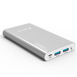 Kinps Power Bank, 10000mAh (Doble Puerto, Total 5V/3.5A) Batería Externa Portátil Carga Ultra Compacto con tecnología Inteligente para iPhone,iPad,Tel en oferta