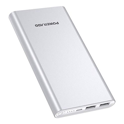 POWERADD Versión Mejorada Pilot 2GS Power Bank 10000mAh (Doble Puerto de Salida, 3.1A+3.1A) Cargador Portátil Batería Externa para iPhone, iPad, Huawe
